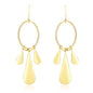 Yellow Gold 14k Graduated Teardrop and Open Oval Drop Earrings
