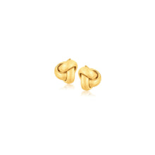 Load image into Gallery viewer, 10k Yellow Gold Love Knot Stud Earrings