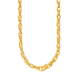 Yellow Gold 14k Ornate Prince of Wales Women's Chain Necklace
