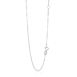 White Gold 14k 0.6mm Adjustable Box Chain