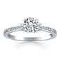 14k White Gold Diamond Accent Engagement Ring