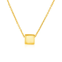 Load image into Gallery viewer, 14k Yellow Gold with Shiny Square Pendant