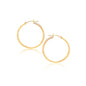 Yellow Gold 10k 40 mm Polished Hoop Earrings with Snap Lock Backing