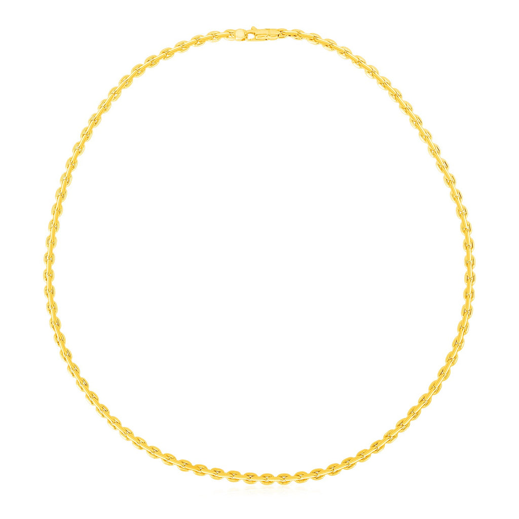 Yellow Gold 14k Polished Women's Link Necklace