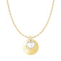 Two Tone Gold 10k Women's Necklaces with Mom Pendant and Heart