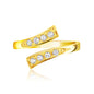 Yellow Gold 14k Contemporary Cubic Zirconia Accented Toe Rings