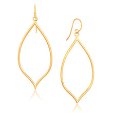 Load image into Gallery viewer, Yellow Gold 14k Marquise Style Polished Dangling Earrings