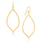 Yellow Gold 14k Marquise Style Polished Dangling Earrings