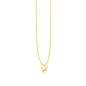 Yellow Gold 14k Polished Star Women's Necklace with Diamonds