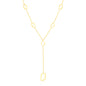 14K Yellow Gold Necklace with Abstract Honeycomb Stations