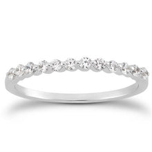Load image into Gallery viewer, White Gold 14k Floating Single Shared Prong Diamond Wedding Ring