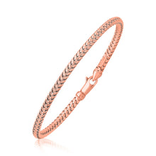 Load image into Gallery viewer, Rose Gold 14k Fancy Weave Motif Bangle