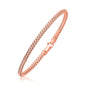 Rose Gold 14k Fancy Weave Motif Bangle