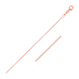 Pink Gold 14k 1.1mm Round Cable Link Chain