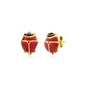 Yellow Gold 14K Lady Bug Fancy Earrings