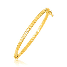 Load image into Gallery viewer, 14k Yellow Gold Children&#39;s Bangle with Spiral Motif Style