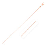 Rose Gold 14k 1.0mm Double Extendable Cable Chain