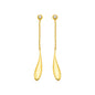 14k Yellow Gold Teardrop Earrings with Diamonds