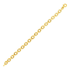 Yellow Gold 14k Women's Twisted Link Bracelet