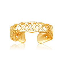 Load image into Gallery viewer, Yellow Gold 14k Toe Rings in a Celtic Knot Style