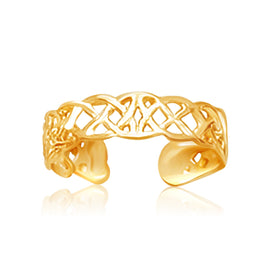 Yellow Gold 14k Toe Rings in a Celtic Knot Style