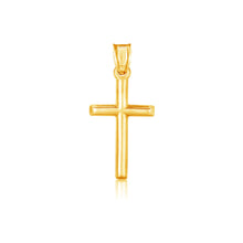 Load image into Gallery viewer, 14k Yellow Gold High Polish Cross Pendant