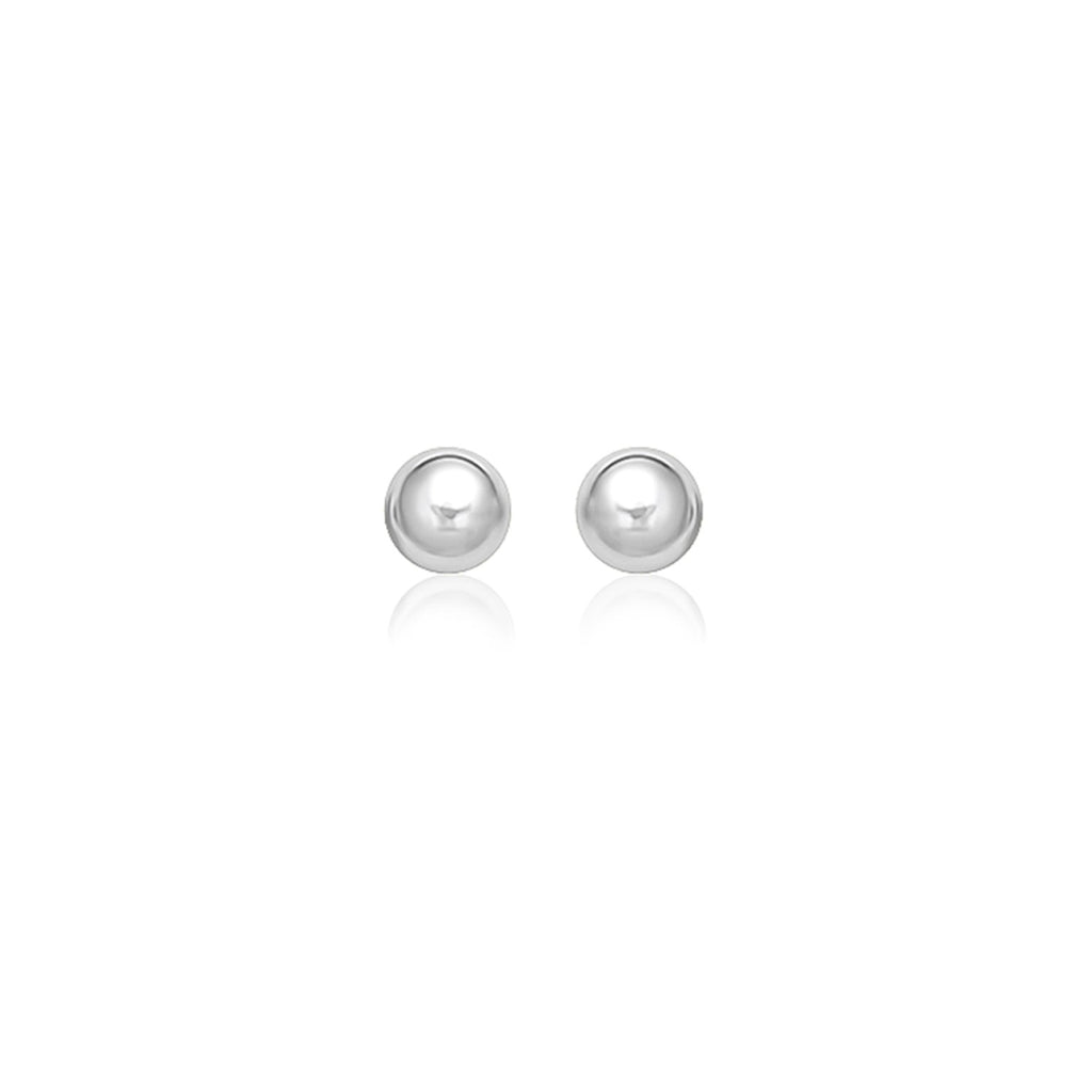White Gold 14k 8.0 mm Classic Stud Earrings
