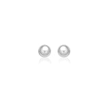 White Gold 14k 8.0 mm Classic Stud Earrings