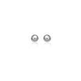 White Gold 14k 6.0 mm Classic Round Stud Earrings