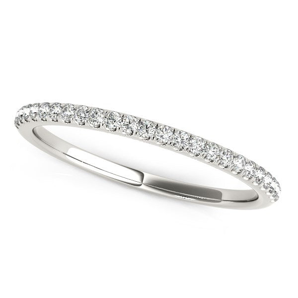 White Gold 14k Diamond Wedding Ring in Pave Setting