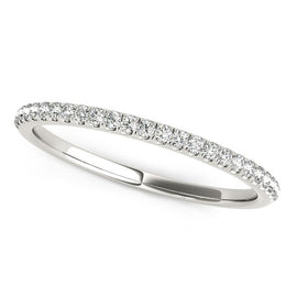 White Gold 14k Diamond Wedding Ring in Pave Setting