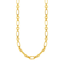 Load image into Gallery viewer, Yellow Gold 14k Twisted and Polished Women&#39;s Link Necklace