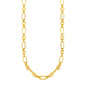 Yellow Gold 14k Twisted and Polished Women's Link Necklace