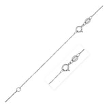 White Gold 14k 0.6mm Double Extendable Box Chain