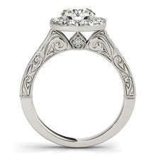 Load image into Gallery viewer, White Gold 14k Round Diamond Stylish Shank Engagement Ring