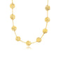 Yellow Gold 14k Women's Textured Disc Long Layering Necklace