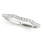 White Gold 14k Wave Motif Diamond Wedding Ring