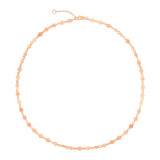 Rose Gold 14k Women's Link Necklace with Polished Circles