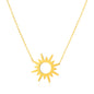 Yellow Gold 14k Sunburst Women's Link Necklace
