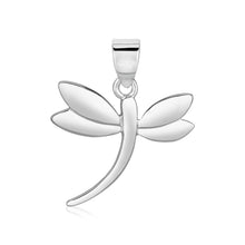 Load image into Gallery viewer, Sterling Silver Polished Dragonfly Pendant