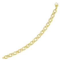 Load image into Gallery viewer, Yellow Gold 14k Women&#39;s Curb Chain Design with Diamond Cuts Bracelet