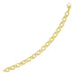 Yellow Gold 14k Women's Curb Chain Design with Diamond Cuts Bracelet