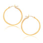 Yellow Gold 14k 25 mm Polished Hoop Earrings with Snap Lock Backing for Any Ocassions
