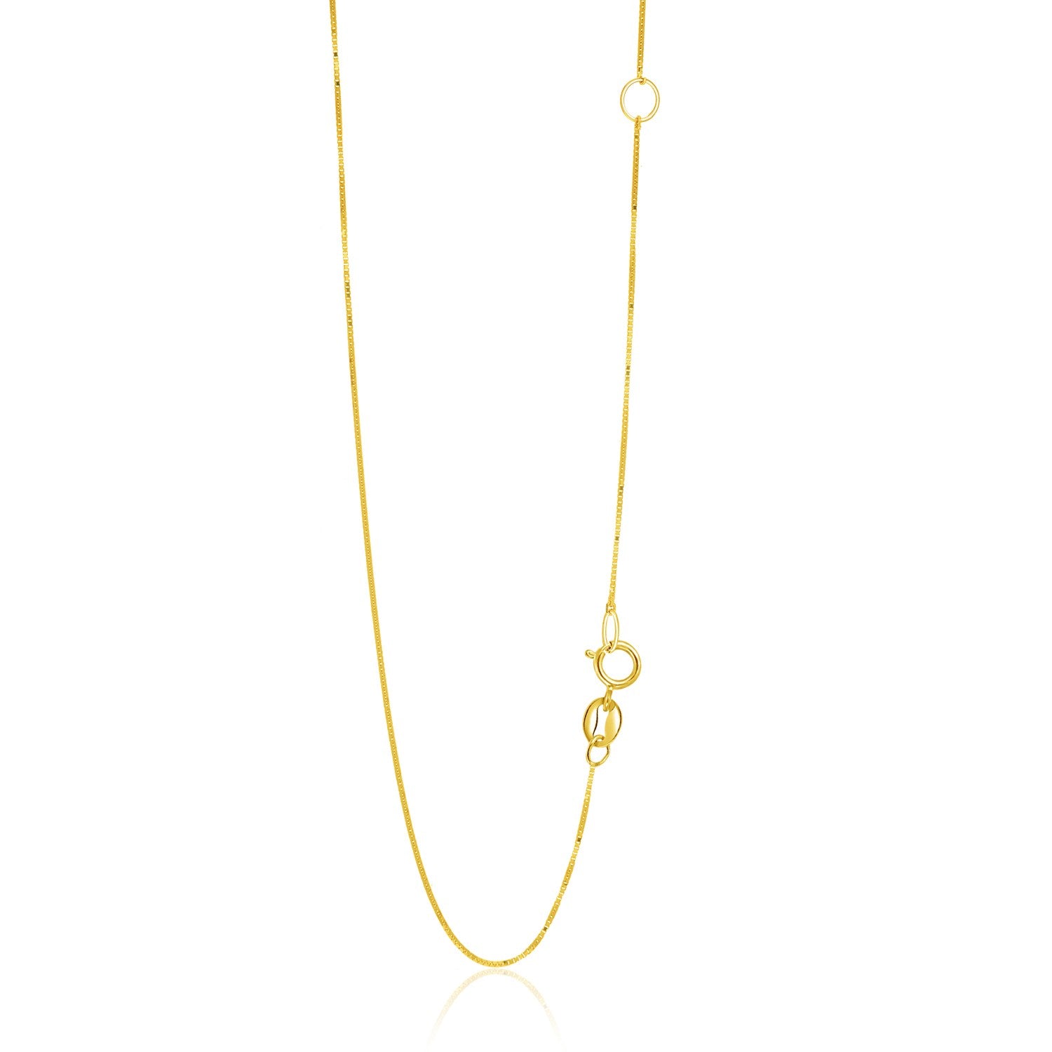 Yellow Gold 14k 0.6mm Adjustable Box Chain