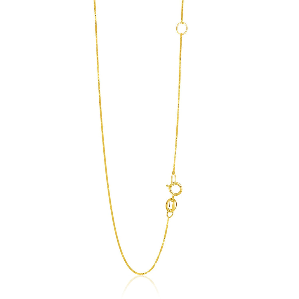 Yellow Gold 14k 0.6mm Adjustable Box Chain
