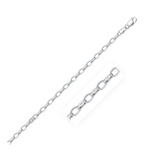 Load image into Gallery viewer, 3.2mm 14k White Gold Oval Rolo Bracelet