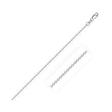 Load image into Gallery viewer, Sterling Silver Rhodium Plated Cable Chain 0.8mm