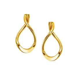 Yellow Gold 14k Polished Tear Drop Earrings