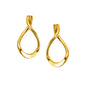 Yellow Gold 14k Polished Tear Drop Earrings