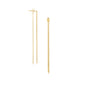 Yellow Gold 14k Double Chain Style Drop Earrings